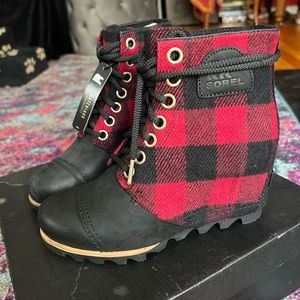 Sorel PDX Wedge Buffalo Plaid Wool - NIB